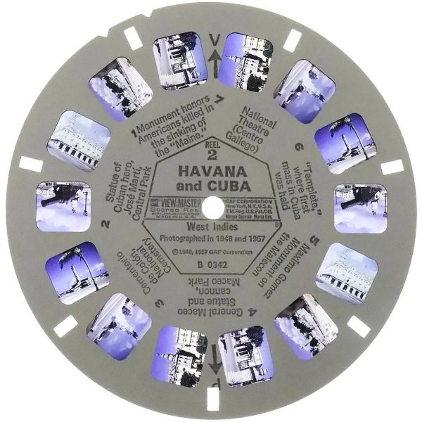 Havana and Cuba - View-Master 3 Reel Packet - vintage - (B034-G3B) on Sale