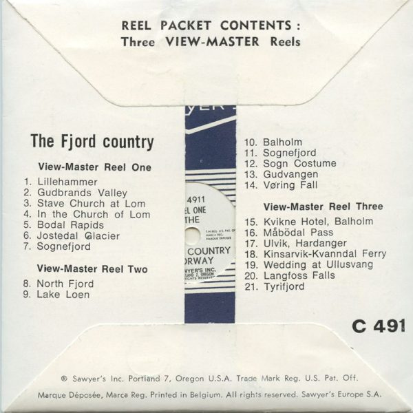 Fjord Country - View-Master 3 Reel Packet - vintage - C491-BS6 For Discount