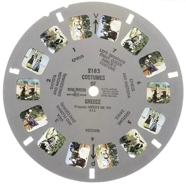 2185 - Costumes of Greece - View-Master - Vintage Single Reel Cheap