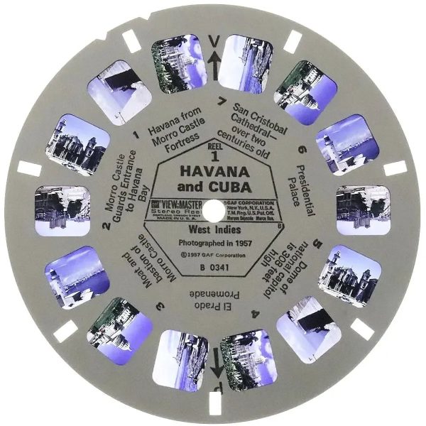 Havana and Cuba - View-Master 3 Reel Packet - vintage - (B034-G3B) on Sale