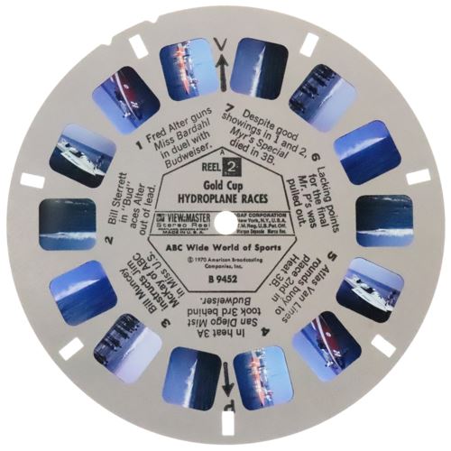 Hydroplane Races - View-Master 3 Reel Packet - 1960s - vintage - (B945-G1A) Supply