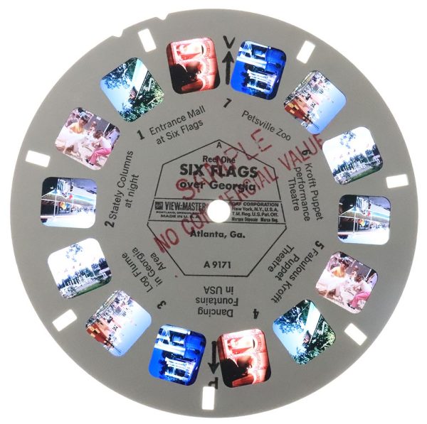 Six Flags Over Georgia - View-Master 3 Reel Packet - 1968 - vintage - (A917-G1A) Online now