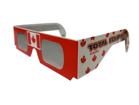 Solar Eclipse Glasses - ISO Certified Safe - Cardboard ( Oh Canada! ) - NEW Online Hot Sale