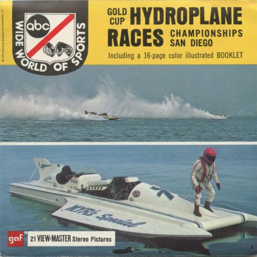 Hydroplane Races - View-Master 3 Reel Packet - 1960s - vintage - (B945-G1A) Supply