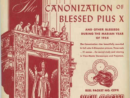 The Canonization of Blessed Pius X - View-Master 3 Reel Packet - 1950s - vintage - (PKT-CANON-S2) For Discount