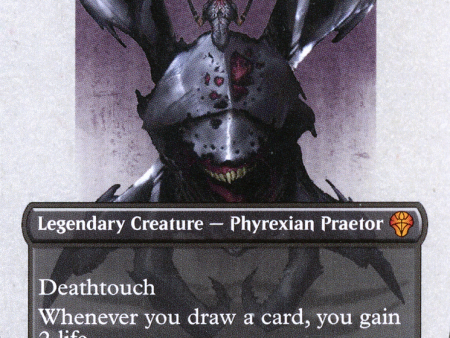 Sheoldred, the Apocalypse (Borderless Concept Praetors) [Phyrexia: All Will Be One] Online