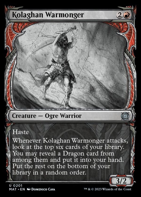 Kolaghan Warmonger (Showcase Halo Foil) [March of the Machine: The Aftermath] Online now