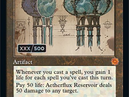 Aetherflux Reservoir (Retro Schematic) (Serial Numbered) [The Brothers  War Retro Artifacts] For Discount