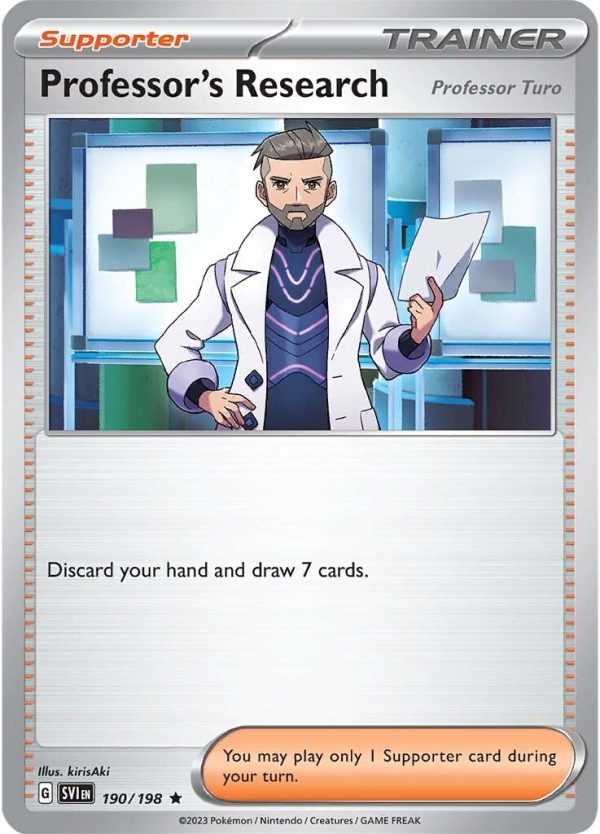 Professor s Research (Professor Turo) (190 198) [Scarlet & Violet: Base Set] Sale