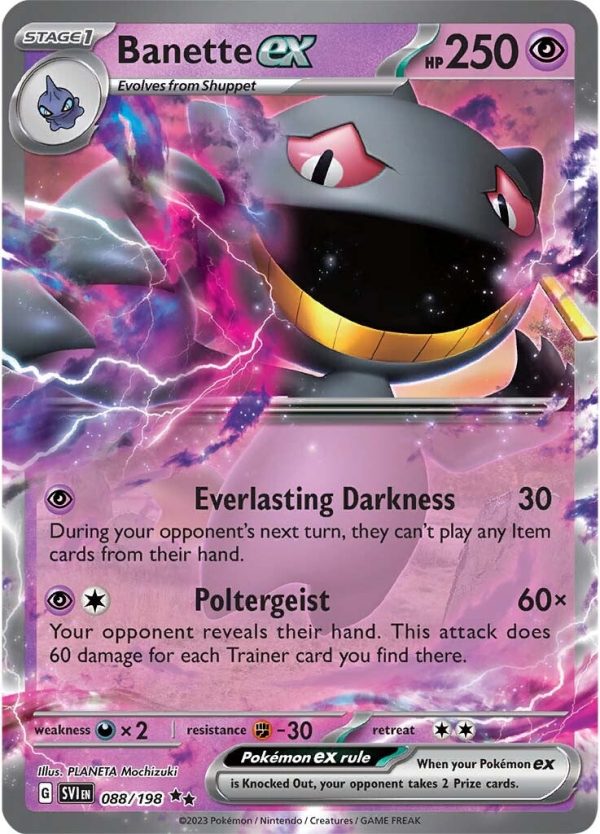 Banette ex (088 198) [Scarlet & Violet: Base Set] Online Sale