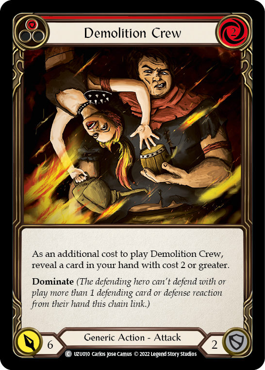 Demolition Crew (Red) [UZU010] (Outsiders Uzuri Blitz Deck) For Sale