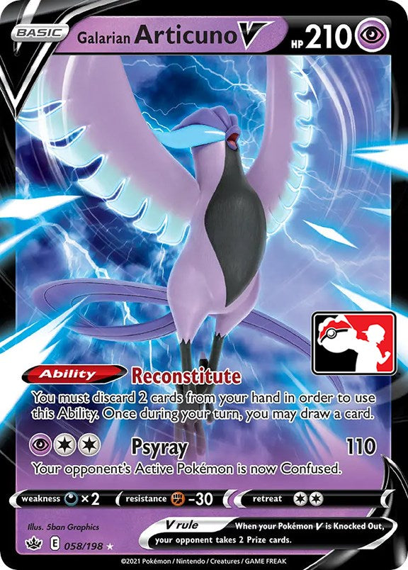 Galarian Articuno V (058 198) [Prize Pack Series One] Online Hot Sale