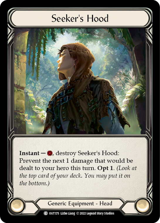 Seeker s Hood [OUT175] (Outsiders)  Cold Foil on Sale