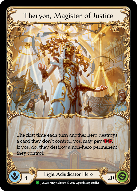 Theryon, Magister of Justice [JDG008] (Promo)  Rainbow Foil Online now